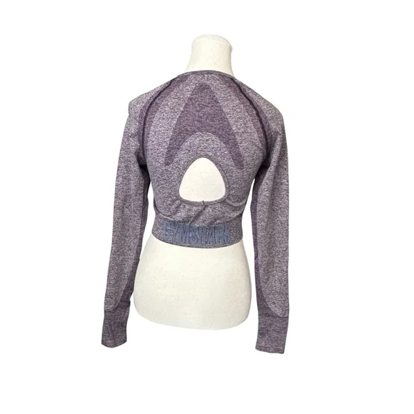 Gymshark Flex Sport Long sleeve Crop top purple - Picture 4 of 6